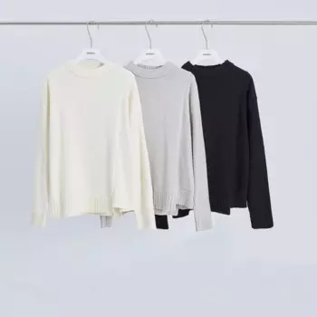 Мужской | Осень 2024 новинка мужской вязаный хлопковый свитер с круглым вырезом