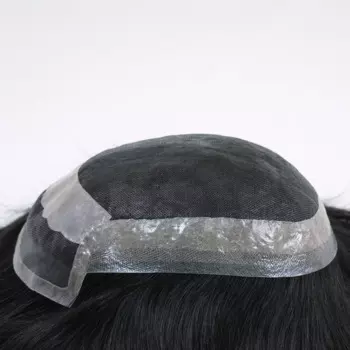 Мужской парик из человеческих волос, мужской парик, передняя часть, 0,11 сетчатый протез волос, мужской парик, система замены волос