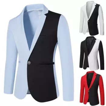 Мужской пиджак Slim Fit, персонализированный повседневный пиджак соответствующего цвета, белый, красный, черный, небесно-голубой костюм, пальто для вечеринки, блейзер Masculino