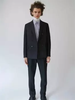 Мужской повседневный пиджак, однотонный модный двубортный классический костюм с лацканами, большие размеры, весна