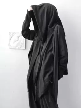 Мужской приталенный кардиган, повседневный небольшой кардиган в готическом стиле, толстовка большого размера на весну и осень