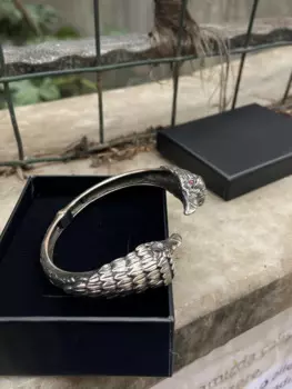 Мужской серебряный бриллиант, дикий бриллиант, Браслет-манжета орла, серебряный браслет с животными, браслет унисекс, Стерлинговое Серебро 925k