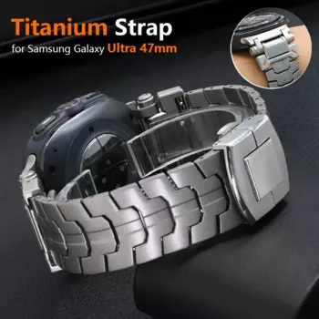 Мужской титановый ремешок для Samsung Galaxy Watch Ultra 47 мм, браслет без зазоров для Galaxy Ultra, металлический браслет, замененные аксессуары