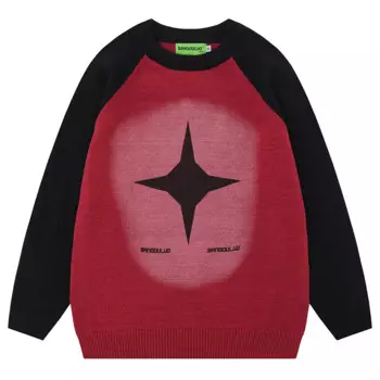 Мужской трикотажный джемпер в стиле хип-хоп