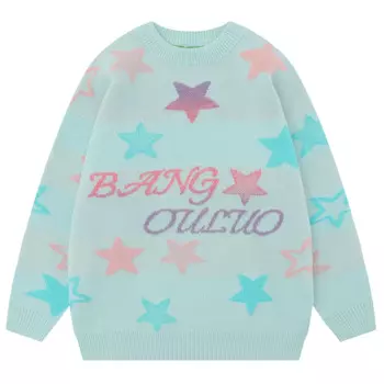 Мужской трикотажный джемпер в стиле хип-хоп