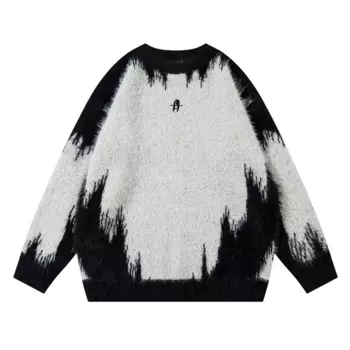 Мужской трикотажный пуловер с круглым вырезом, 2 цвета