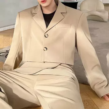 Мужской Весенний костюм, короткий, в Корейском стиле