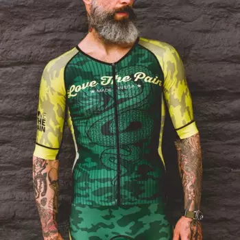 Мужской велосипедный костюм Love The Pain, костюм для триатлона, дышащая трикотажная футболка с коротким рукавом, велосипедный костюм, Новинка