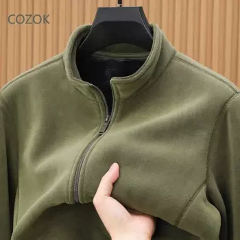 Мужской зимний теплый кардиган COZOK, мужская одежда 2024, зимняя утепленная Повседневная куртка с подогревом на молнии, Роскошный дизайнерский свитер