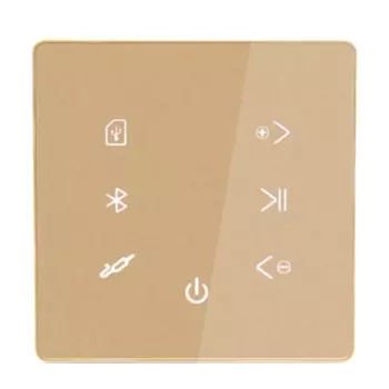 Музыкальная панель с Bluetooth, музыкальная панель для умного дома, фоновая аудиосистема, стерео для отеля, ресторана, золото