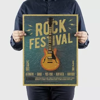 Музыкальный гитарный постер DIYOUNG