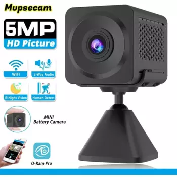 Mvpsecam 5MP WIFI Мини-камера Батарея CCTV Цветное ночное видение Беспроводная HD-камера видеонаблюдения IP-камеры Умный дом Радионяня
