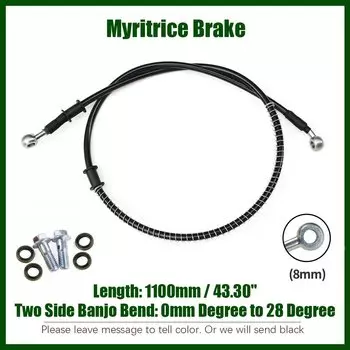 Myritrice M8 0-28 градусов от 400 мм до 2300 мм, плетеная сталь для мотоцикла, гидравлическая арматура, тормозная магистраль, масляный шланг сцепления, трубка банджо