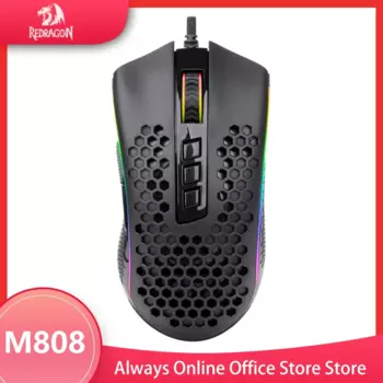 Мышь игровая REDRAGON M808, проводная, RGB, 12400 DPI