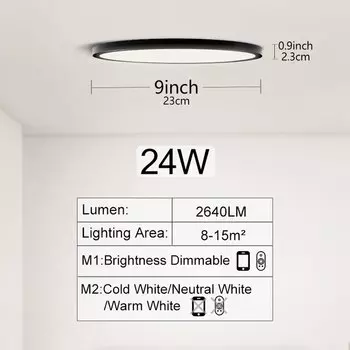 Mzvul ультратонкий светодиодный потолочный светильник 28Вт/38Вт/48Вт