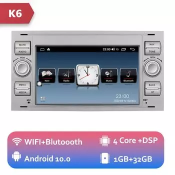 N0 DVD 2 DIN Автомобильный Android 10 Carplay GPS BT Радио Мультимедийный плеер Для Ford Focus Fiesta Galaxy Mondeo Fusion Kuga S-Max C-Max