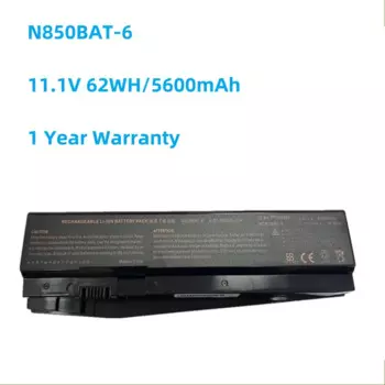 N850BAT-6 11,1 V 62WH 5600mAh Аккумулятор для ноутбука Clevo N850 N850HC N850HJ N870HC N870HJ1 N870HK1 N850HJ1 N850HK1 N850HK1 N850HN