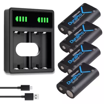Набор аккумуляторов, 4 шт., зарядное устройство USB в комплекте, для беспроводных геймпадов Xbox One, Xbox One S, Xbox One X, Xbox One Elite