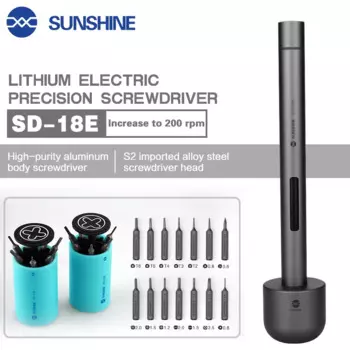 Набор электрических отверток Sun SD-18E, сталь S2, с мини-отверткой для хранения, для ремонта камеры IPhone, IPad
