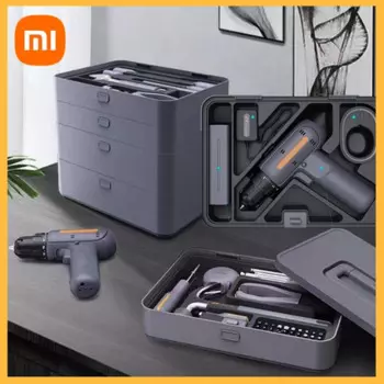 Набор электрических ручных дрелей Xiaomi JIMIHOME, бытовое оборудование, ящик для инструментов, многофункциональное хранилище, электрическая отвертка, инструмент