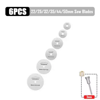 Набор алмазных дисков для Dremel, комплект аксессуаров для роторного инструмента, лезвия для циркулярной пилы, шлифовальные диски с оправкой