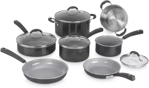 Набор Антипригарной Посуды Ceramica XT Black из 11 предметов, обеспечивает максимальное удобство и прочность