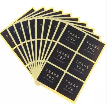 Набор этикеток "Спасибо", крафт-бумага, 60 шт.