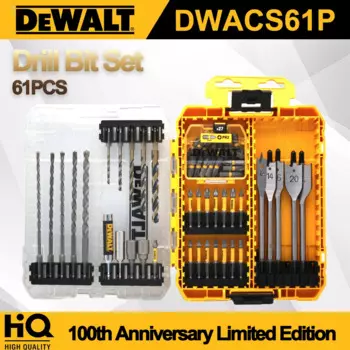 Набор аксессуаров для многофункциональных инструментов DEWALT 61 в 1, удлинитель и спиральная дрель, ограничение на 100 юбилей DWACS61P
