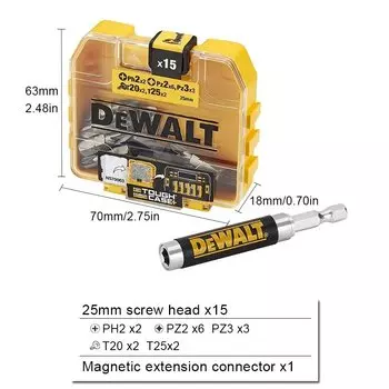Набор бит для отверток DEWALT DT71511-QZ 16 шт.