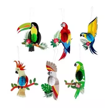 Набор бумажных попугаев Hive 6 шт