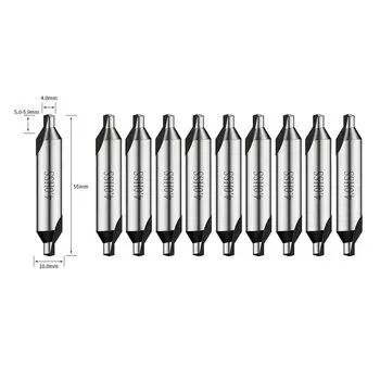 Набор центральных сверл Meikela HSS 10 шт. 1,5-6,0 мм