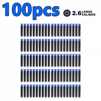 Набор чернильных картриджей Deli 50/100 шт., черный, синий, красный, 2,6/3,4 мм