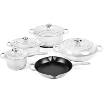 Набор чугунной посуды 9 предметов (белый)