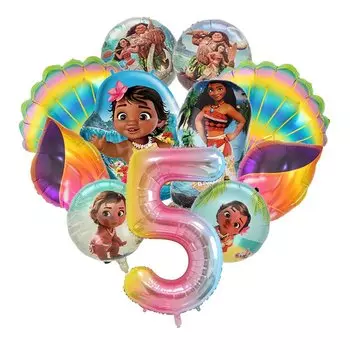Набор цифровых воздушных шаров Disney Moana радужного цвета