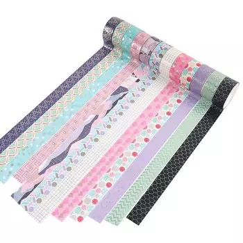 Набор декоративного скотча YOUQIWJ 12 шт золотого цвета