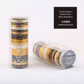 Набор декоративных лент YOUQIWJ с золотой фольгой 20 шт