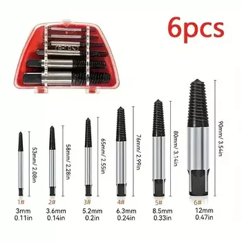 Набор для извлечения поврежденных болтов 5/6 шт., экстрактор для удаления поврежденных сломанных винтов, сверла, средство для легкого удаления, Центральная дрель, инструменты для поврежденных болтов