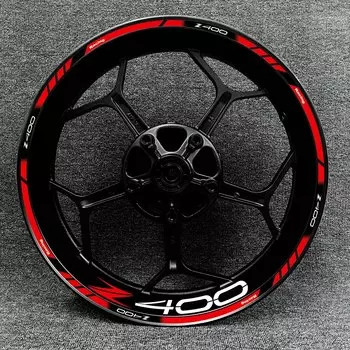 Набор для мотоцикла Kawasaki Z400 17-дюймовая наклейка с логотипом ступицы колеса Модифицированная наклейка декоративные обода Водонепроницаемые Светоотражающие наклейки