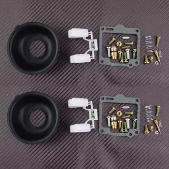 Набор для ремонта мотоциклетного карбюратора, 2 комплекта, поплавковая диафрагма, вакуумная, подходит для Yamaha XV750 Virago XV 750 1988-1994 1995 1996 1997