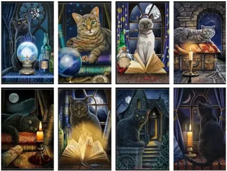 Набор для вышивки крестиком Black Cat, Набор для вышивки крестиком с счетным счетом, 14 ct, цвет DMC