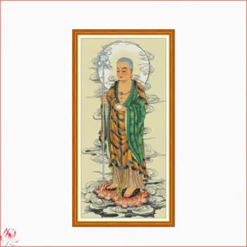 Набор для вышивки крестиком Namo Jizo Bodhisattva, Набор для вышивки 14CT 11CT из белой ткани, набор игл для печати, ремесла для декорирования дома