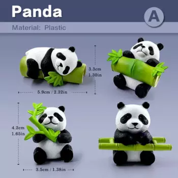 Набор фигурок панд Mengyier 4 шт.