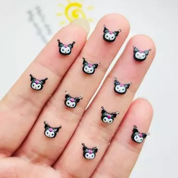 100 шт. фигурки розового кролика из резины MINISO