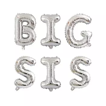 Набор фольгированных шаров "Big Sis Big Bro" Partigos