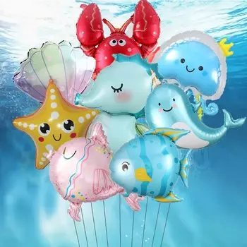 Набор фольгированных шаров Partigos "Океан", 8 шт.