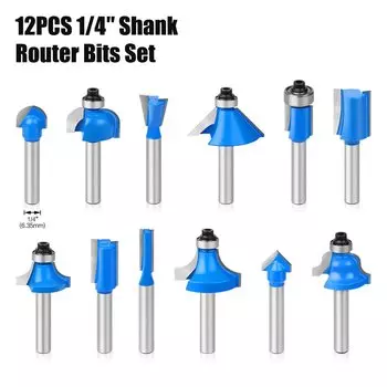 Набор фрез RCT 12 шт., 1/4", твердосплавные