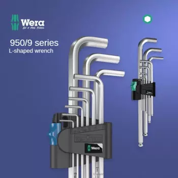 Набор гаечных ключей WERA 950PKL/9 L-образной формы, метрические высококачественные материалы и точное мастерство увеличивают срок службы