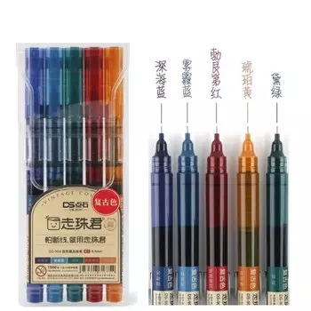 Набор гелевых ручек VALIOSOPA, 5 шт., 0,5 мм, 10 цветов