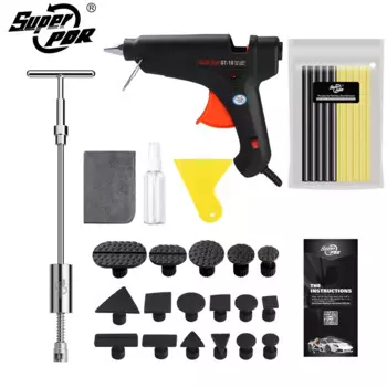 Набор инструментов для беспокрасочного удаления вмятин PDR, профессиональный инструмент для ремонта автомобильных вмятин, присоска для поднятия вмятин, устройство для удаления вмятин, линейная доска с сумкой