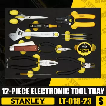 Набор инструментов STANLEY LT-018-23 из 12 предметов, электрический карандаш, гаечный ключ, линейка, плоскогубцы, инструменты для ремонта электроники